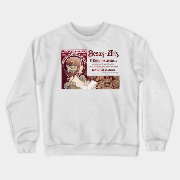 Beaux Arts Exposition Poster Crewneck Sweatshirt by UndiscoveredWonders